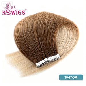 Extensions de cheveux mini-adhésives Remy vierges à cuticules intactes, tissage invisible en cheveux humains lisses pour femmes, pour coiffures DIY sur toute la tête. - Product Image 4