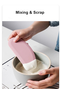 Outil de coupe-pâte de cuisine multi-usages Grattoir pour <span class=keywords><strong>bol</strong></span> à pâtisserie et banc Grattoir alimentaire pour pâte à pain Pâte à gâteau Fondant Glaçage - Product Image 4