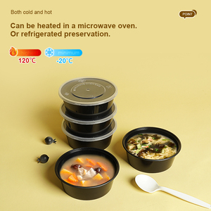 Одноразовый современный пластиковый стакан TeGuan для супа, 10 унций, для микроволновой печи, пищевой контейнер с крышкой, для горячего супа, лапши, упаковка для еды на вынос, модель - Product Image 2