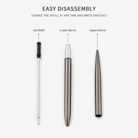 Stylo bille en métal personnalisé avec logo, pointe torsadée 1,0 mm, finition miroir, promotionnel, vente en gros