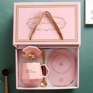 Calentador de Tazas Inteligente de Cerámica a 55 Grados, Taza Navideña con Calentamiento Eléctrico y Posavasos Inalámbrico para Bebidas Calientes - Product Image 6