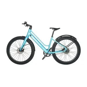 Vélo de ville urbain pour femmes, usage quotidien, cadre en aluminium, moteur sans balais 350W, batterie au lithium, vélo électrique 700c avec cadre en aluminium - Product Image 4