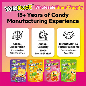 Yoloduck Multiple Flavors HALAL Certified Piece Candies Wholesale Candy Gummy Candy Swedish Candy - Product Image 4