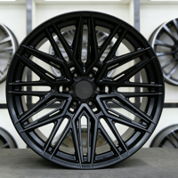 Jantes tout-terrain forgées noires sur mesure, robustes, de 15 à 24 pouces, multi-PCD, concaves profondes, pour pick-up et SUV tout-terrain