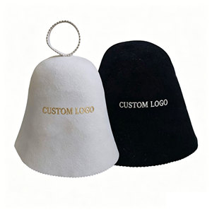 Gorro de sauna de lana personalizado, gorro de banya, gorro de fieltro de lana con forma de cono, sombrerería, fascinators, base de bloque para sombreros - Product Image 1
