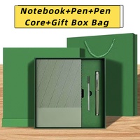 Ensemble cadeau de carnet à spirales tout-en-un personnalisable, 100 feuilles, couverture en cuir/PVC, combinaison flexible, fournitures de bureau, cadeaux quotidiens