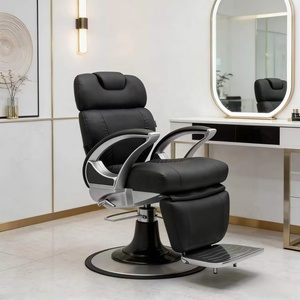 Silla de Barbería de Cuero Sintético de Lujo al por Mayor, Plegable, Ergonómica, Ajustable en Altura, Rotación de 360 Grados, para Uso Escolar - Product Image 6