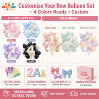 Lot de ballons en latex et ballons en aluminium personnalisés crème avec chiffres, pour la 1ère année de bébé, décoration de fête de luxe, CE CPC