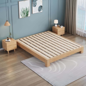 Struttura <span class=keywords><strong>letto</strong></span> in legno massello stile nordico; <span class=keywords><strong>Letto</strong></span> a piattaforma a basso profilo senza testiera; Adatto per appartamenti o camere d'albergo. - Product Image 3