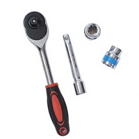 Kit d'outils de réparation en gros : Jeu de douilles en acier au chrome-vanadium de 12 pièces avec clé à cliquet 24 dents et tournevis