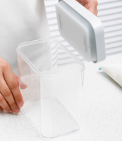Boîtes de rangement de cuisine en plastique acrylique transparent moulé par injection, de qualité alimentaire, étanches et écologiques, pour les collations, le thé et les céréales