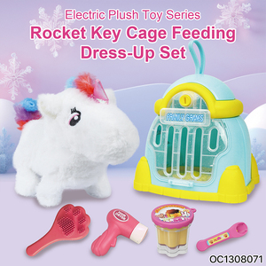 <span class=keywords><strong>Cheval</strong></span> à <span class=keywords><strong>Bascule</strong></span> Électrique en Peluche Blanc Mignon Personnalisé <span class=keywords><strong>pour</strong></span> Enfants, Jouet d'Imitation d'Alimentation d'Animaux, Fabricant en Gros d'Animaux en Peluche - Product Image 2