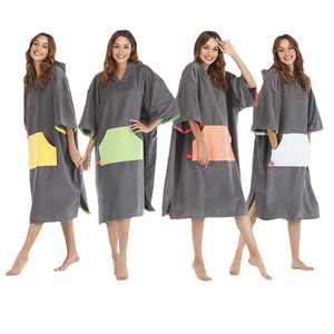 <span class=keywords><strong>Poncho</strong></span> à capuche pour la plage, le <span class=keywords><strong>surf</strong></span>, la plongée, la natation, le change de vêtements, <span class=keywords><strong>peignoir</strong></span> épais et chaud, serviettes de bain à séchage rapide, résistantes aux UV - Product Image 5