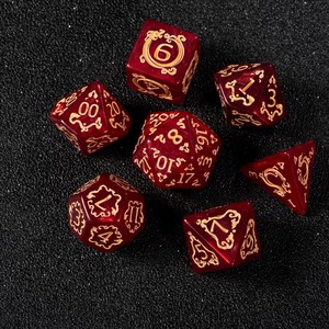 קוביות משחק אקריליות מותאמות אישית, ייצור סיטונאי, חריטה, קוביות פוליהדרליות D6 למשחקי תפקידים, סט קוביות קזינו - Product Image 2