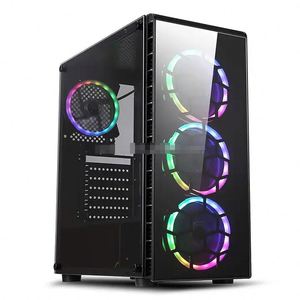 Panel lateral de vidrio templado ATX PC case <span class=keywords><strong>Gaming</strong></span> Liquid <span class=keywords><strong>CPU</strong></span> cooler kit ordenador disipador de calor 4 CASE para PC <span class=keywords><strong>Gaming</strong></span> - Product Image 2
