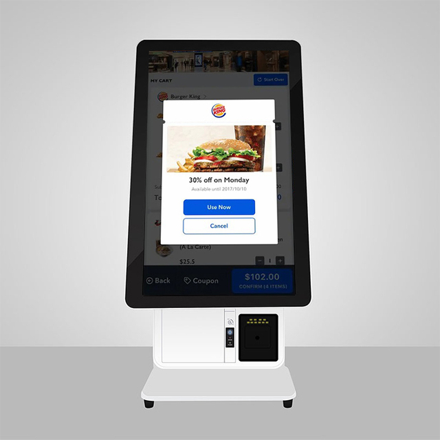 21.5 Inch Capacitive Touch Screen Self Service Kiosk Countertop Self Payment Machine POS Terminal for Restaurant Retail Store