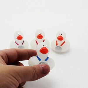 Custom Logo Wholesale Exclusive Supply PVC Children's Water <b>Play</b> <b>Dolls</b> 5-7 Years Squeeze-sounding Luminous Little Yellow Duck - Product Image 3