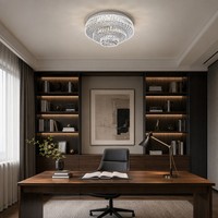 Plafonnier en cristal 260 mm à 3 niveaux, montage encastré, scintillant, pour chambre et couloir, éclairage LED moderne pour la maison, directement de l'usine de Zhongshan