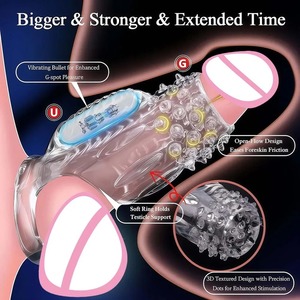 <span class=keywords><strong>Anneau</strong></span> <span class=keywords><strong>vibrant</strong></span> pour homme avec stimulation du point G et du clitoris, fonction de retardement de l'éjaculation - Product Image 2