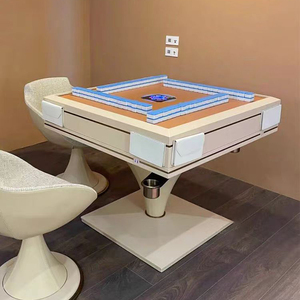 Table de mahjong électrique automatique avec pieds en bois massif, bois durable et écologique, taille extra large pour 4 joueurs, alimentation USB - Product Image 4