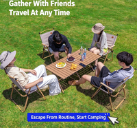 Camping-Klapptisch im Egg-Roll-Design, wasserdicht, aus Kohlenstoffstahl, tragbar, individuelles modernes Design für Picknick und Strand im Freien