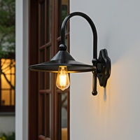 Applique murale LED extérieure en aluminium étanche IP65, blanc chaud, certifiée ROHS, pour balcon, jardin, terrasse, cour, garantie 2 ans