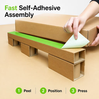 Boîte de palette en carton personnalisée haute résistance et durable avec pieds autocollants pour l'emballage logistique