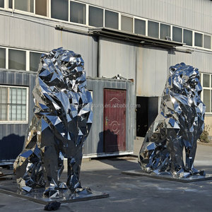 Scultura Statua di Toro a Grandezza Naturale in Acciaio Inossidabile per Decorazione Interna ed Esterna - Product Image 4