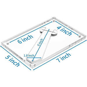 Cadres photo magnétiques en acrylique <span class=keywords><strong>transparent</strong></span> personnalisés en usine avec support Cubes cadeaux flottants <span class=keywords><strong>pour</strong></span> affichage de bureau à domicile - Product Image 6