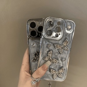 Coque de téléphone iPhone 17 16 15 14 13 12 11 Pro Max XS Plus avec papillon 3D avancé et diamants étincelants, accessoires iPhone - Product Image 2