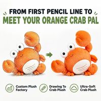 Peluche Crabe Personnalisée – Vente en Gros Direct Usine OEM ODM – Animaux en Peluche en Coton PP et Polyester – MOQ Faible – Peluche Amusante