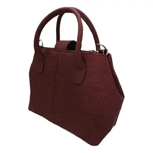 Maletín de Cuero Vacuno Fana Marbella Chedron, Bolso Suave con Cierre de Solapa, de Lujo para Mujer - Product Image 3