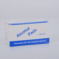 Trousse de premiers secours familiale, lingettes pré-imprégnées d'alcool isopropylique à 70%, emballées individuellement, 3*6cm, paquet de 100 pièces