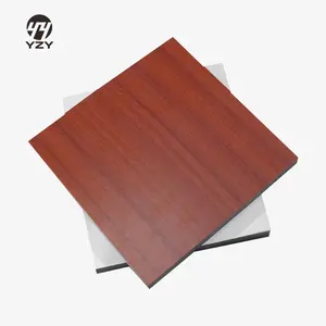 Tablero MDF de melamina laminado de 4mm, tablero decorativo con cara de papel de melamina de fibra de madera para muebles, 1220*2440mm E2