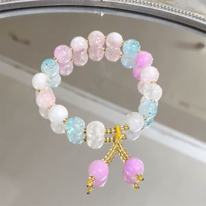 Pulsera de Cristal de Color Caramelo de Moda, Pulsera Ajustable con Cuentas de Vidrio, Joyería Fina para Mujeres y Niñas - Product Image 5