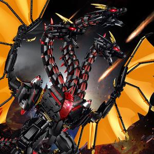 Three Headed Dragon Building <b>Block</b> Model 80508 Mechanical Fire Dragon Adult Toy Set With Lights And Sounds For Youth - Product Image 5