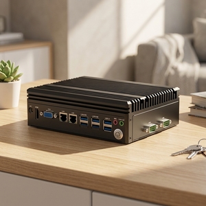 Computadora Integrada HVAEIPC de 11.ª Generación, Bajo Consumo y Sin Ventilador |   Controlador CNC con 4 Puertos RS232/485, 8GB de RAM, 256GB de Almacenamiento, Visión CNC - Product Image 1