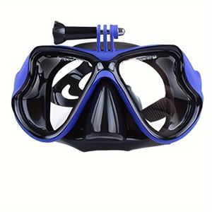 Máscara de buceo con lente de vidrio templado de visión amplia antivaho profesional caza en el mar pesca <span class=keywords><strong>Go</strong></span>-Pro esnórquel buceo libre - Product Image 1