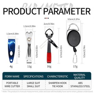 Chuyên nghiệp nhanh móc móng tay knotter dòng nipper kéo móc mài với rút lại bay câu cá nhanh chóng nút công cụ - Product Image 6