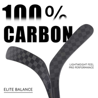 Bâton de gardien de but de hockey sur glace taille adulte, bâton de gardien de but en fibre de carbone haute résistance pour l'entraînement des gardiens de but et les matchs de compétition