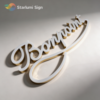 Lettres en acrylique personnalisées effet néon pour les devantures de magasins de détail