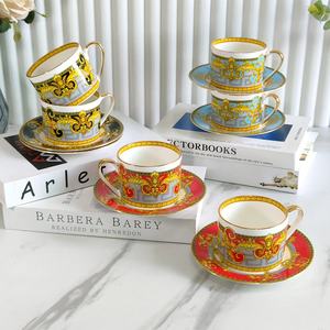 Vente en gros d'usine : le meilleur ensemble de tasses et soucoupes à café de luxe pour salon familial - Product Image 3