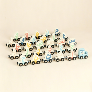 Train en bois islamique Montessori, alphabet <span class=keywords><strong>arabe</strong></span>, jouet éducatif pour enfants musulmans - Product Image 3