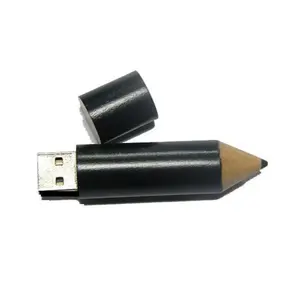 Kayu usb pen drive gaya pensil stik memori kunci usb dengan 1g 2g 4g 8g untuk hadiah kustom
