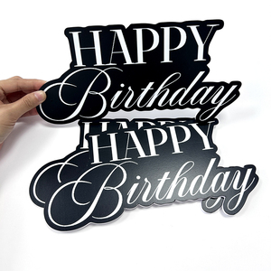 Panneau de photomaton personnalisé Joyeux Anniversaire en PVC 5mm imprimé UV, coins arrondis, découpé sur mesure - Product Image 1