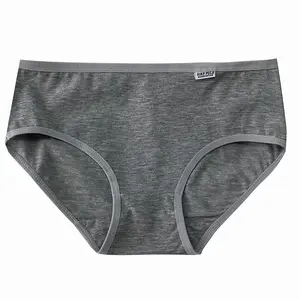 Culotte Sexy et fine de couleur unie pour femme, culotte douce à taille moyenne de haute qualité