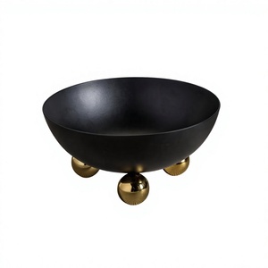 Bol à fruits de luxe boules dorées Base Fruits noix présentoir à biscuits pièce maîtresse décorative bols fêtes décoration de table bol moderne - Product Image 1