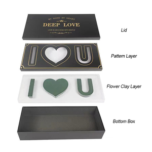 Je t'aime boîte-cadeau avec boîte-cadeau Rectangle <span class=keywords><strong>fleur</strong></span> d'argile pour ma petite amie le jour de la Saint-Valentin cadeau de fête des mères maman - Product Image 2