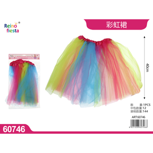 Multicolore 40cm arcobaleno stampato Tutu gonna per bambini One Size spettacolo di scena vestito per feste e balli per bambini - Product Image 1