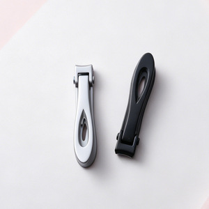 Stainless steel sandblasted nail clippers, large opening size, unisex nail <b>trimmers</b>. - Product Image 2